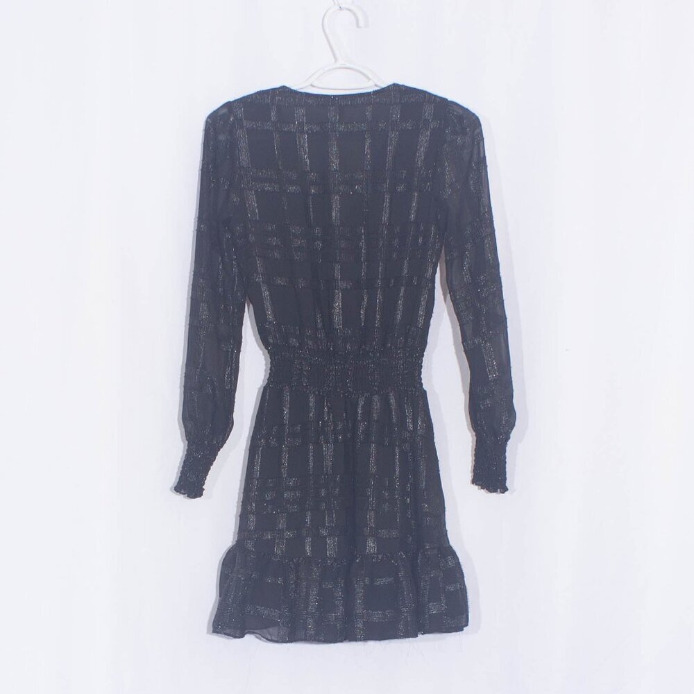 MICHAEL MICHAEL KORS Plaid Metallic Ruffle Dress Size S - Picture 10 of 16